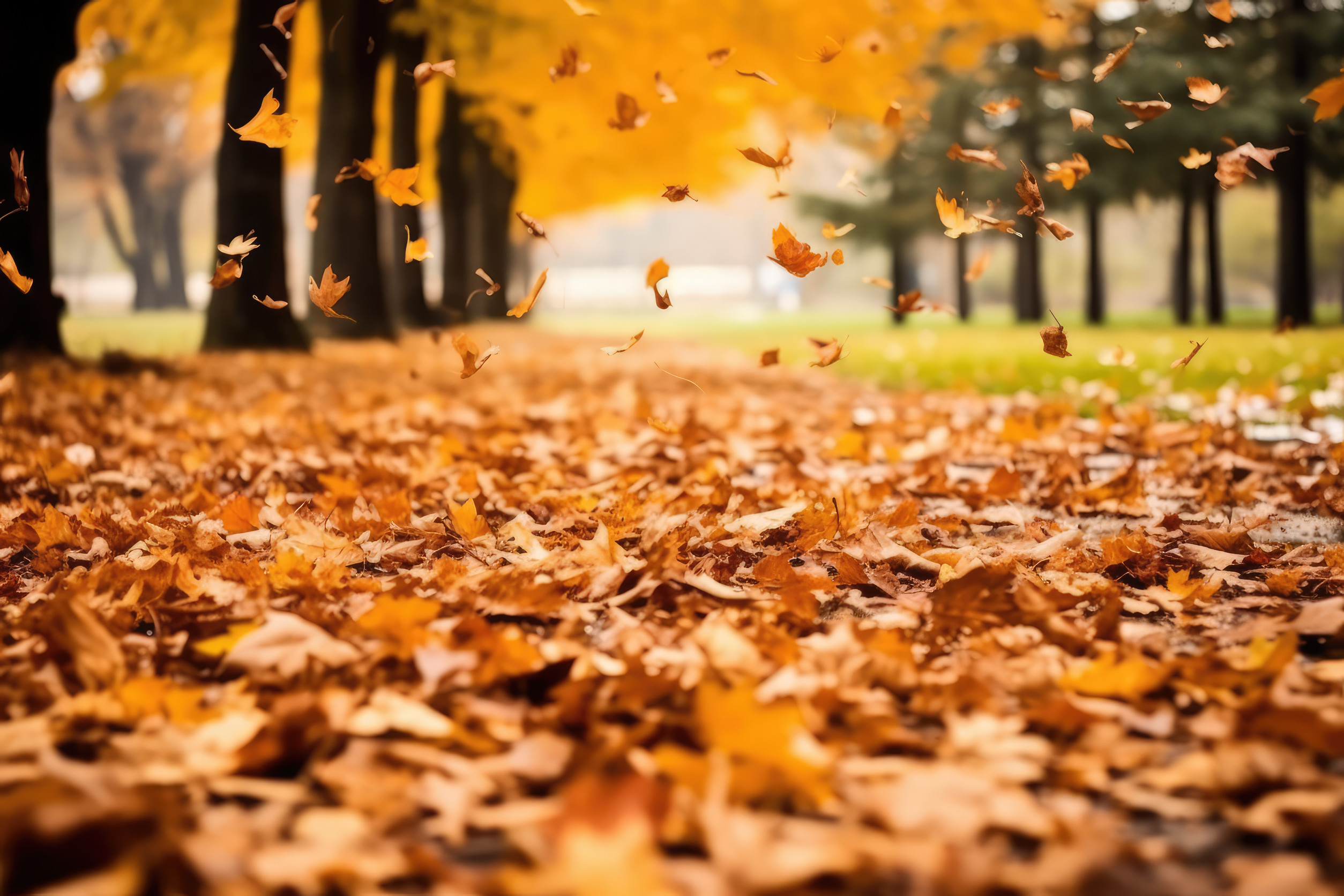 You can turn fallen leaves into black gold compost. 