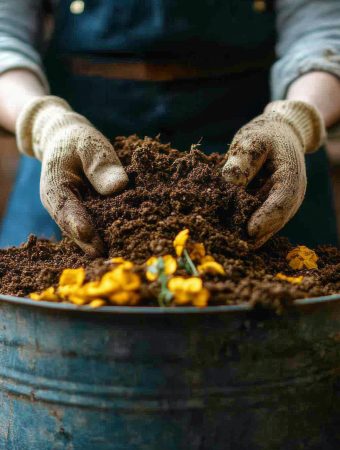 Some plants benefit from extra compost in Autumn.