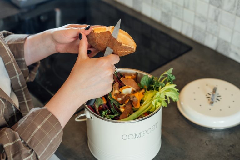 Some easy compost bins are made from fall yard waste